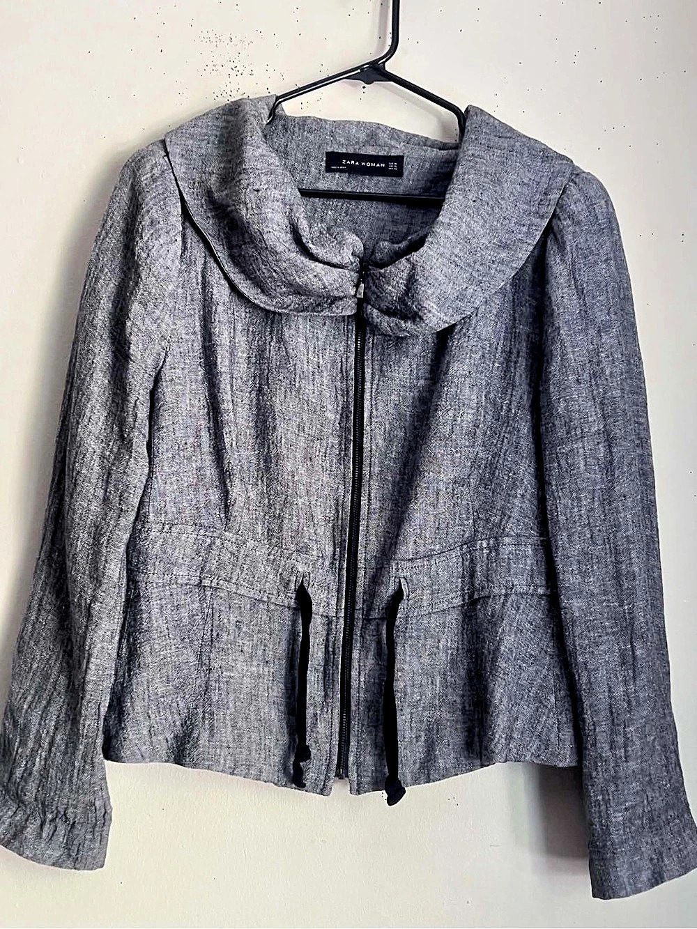 Zara Women's Linen Blend Jacket Size XL